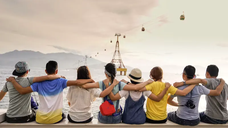 Community holding hands together